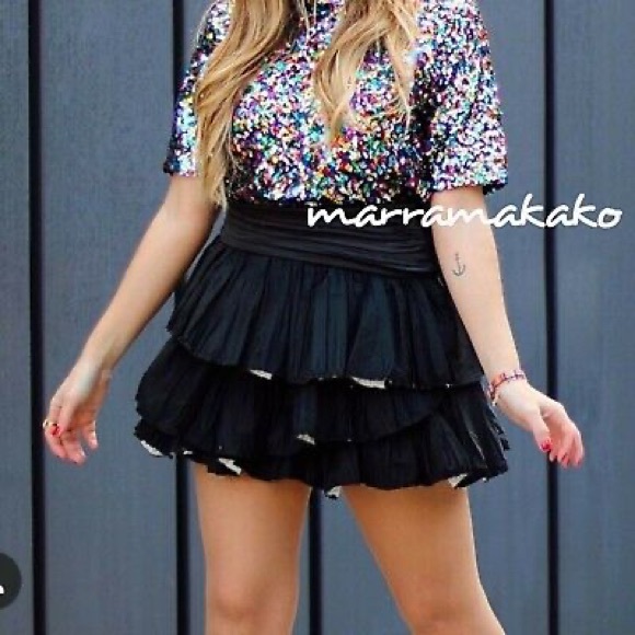 Zara FRILLED PLEATED FLOUNCED RUFFLED MINI SKIRT - Picture 2 of 6